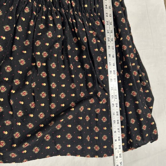 Free People All Mine Black One Shoulder Smocked Mini Dress S Floral Boho - Picture 7 of 9